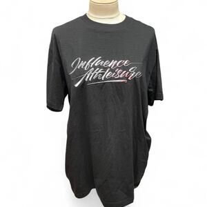Influence black cotton t shirt with